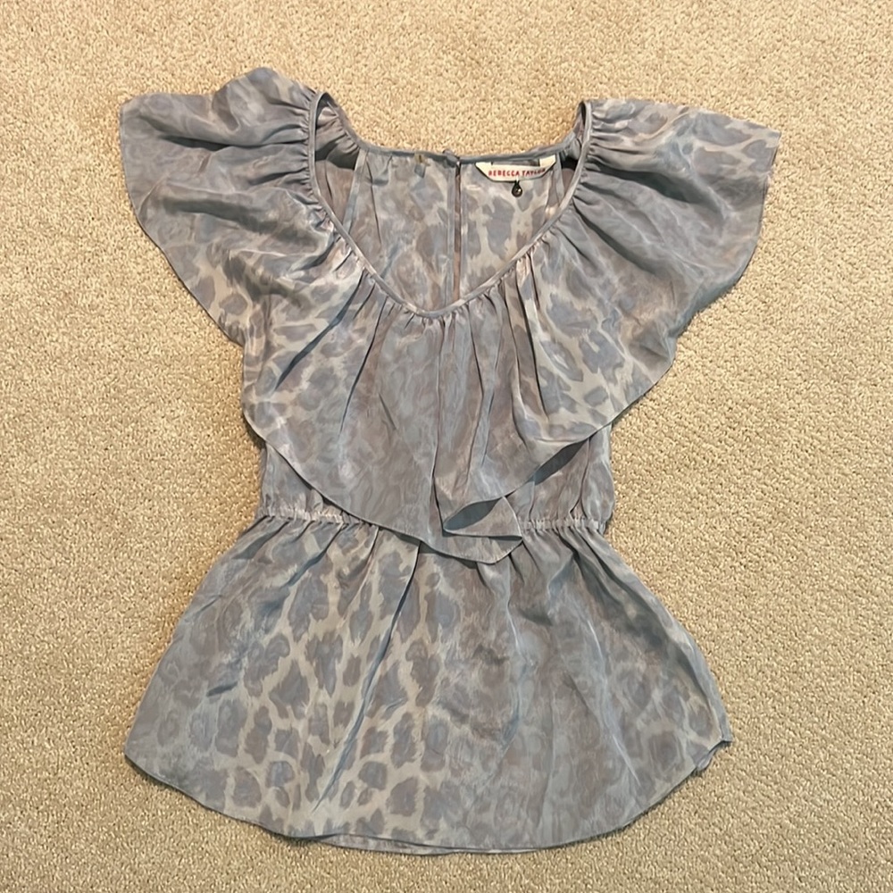 Rebecca Taylor Animal Print Top